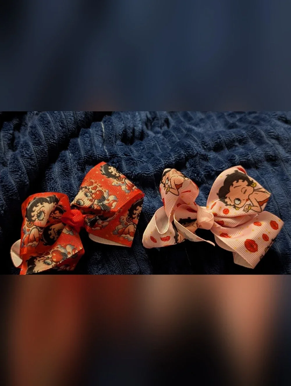 2 New Betty Boop Hair Bows